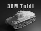 38M Toldi Unpainted Miniature – Dark Grey Resin Hungarian Light Tank – 1/48 • 1/56 • 1/64 • 1/72 • 1/76 • 1/87 • 1/100 • 1/144