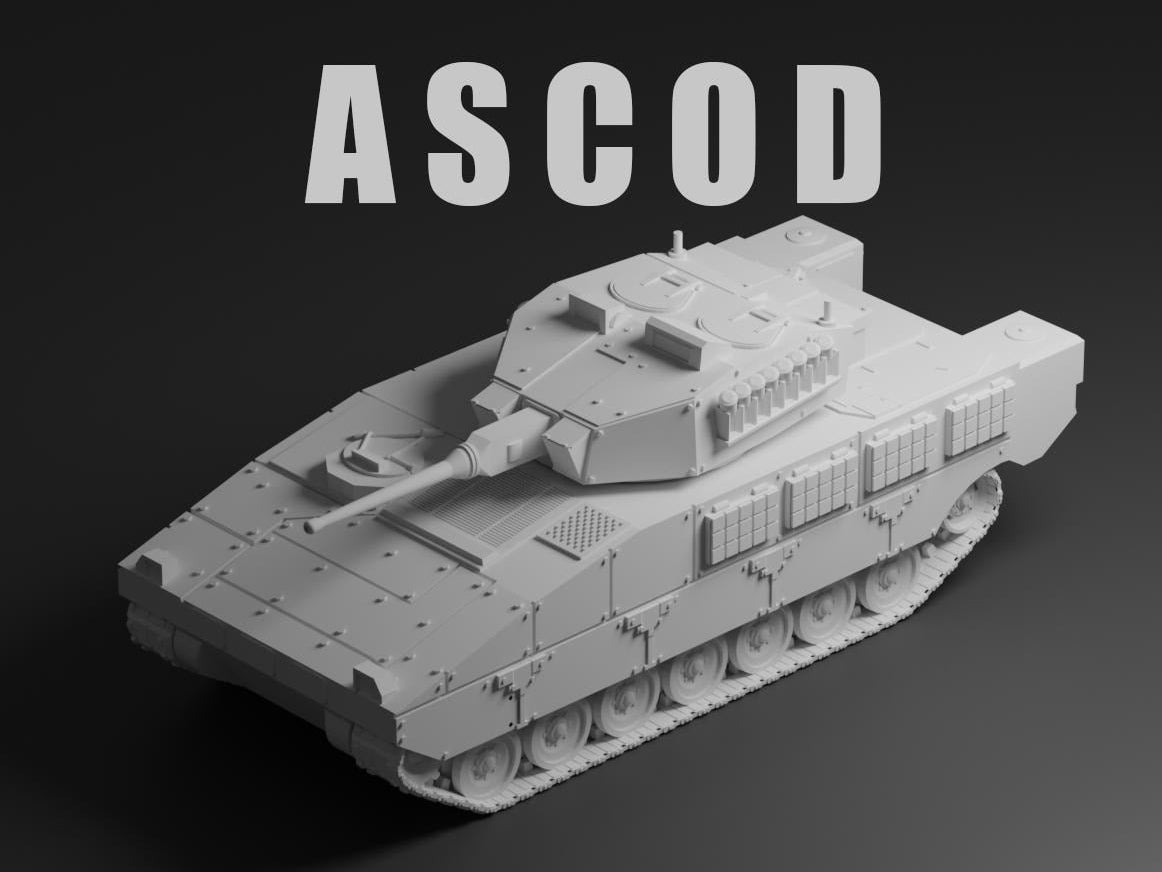 ASCOD IFV Unpainted Miniature – Dark Grey Resin Infantry Fighting Vehicle – 1/48 • 1/56 • 1/64 • 1/72 • 1/76 • 1/87 • 1/100 • 1/144