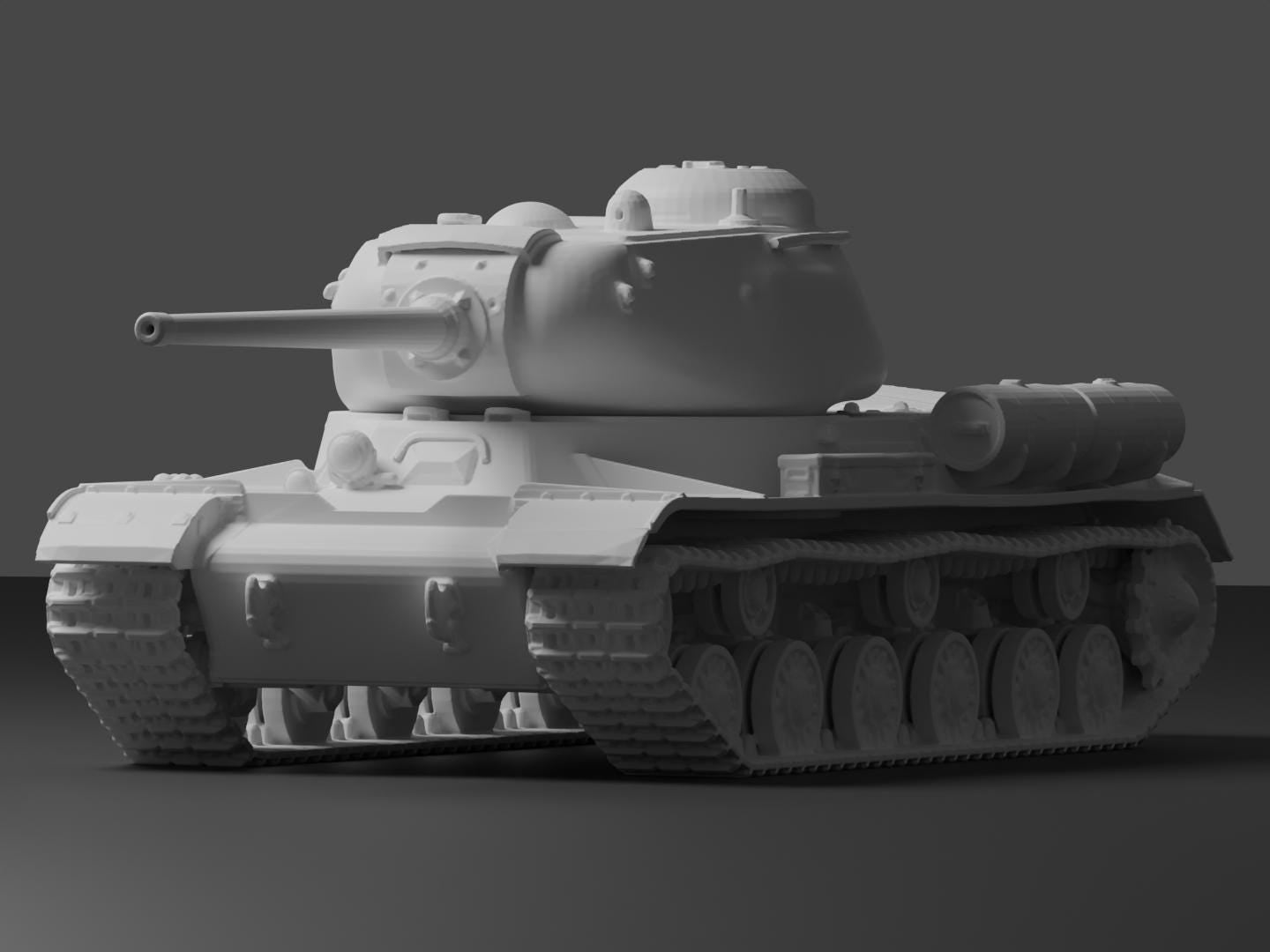 IS-1 Unpainted Miniature – Dark Grey Resin Soviet Heavy Tank – 1/48 • 1/56 • 1/64 • 1/72 • 1/76 • 1/87 • 1/100 • 1/144