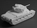 Matilda II Unpainted Miniature – Dark Grey Resin British Infantry Tank – 1/48 • 1/56 • 1/64 • 1/72 • 1/76 • 1/87 • 1/100 • 1/144