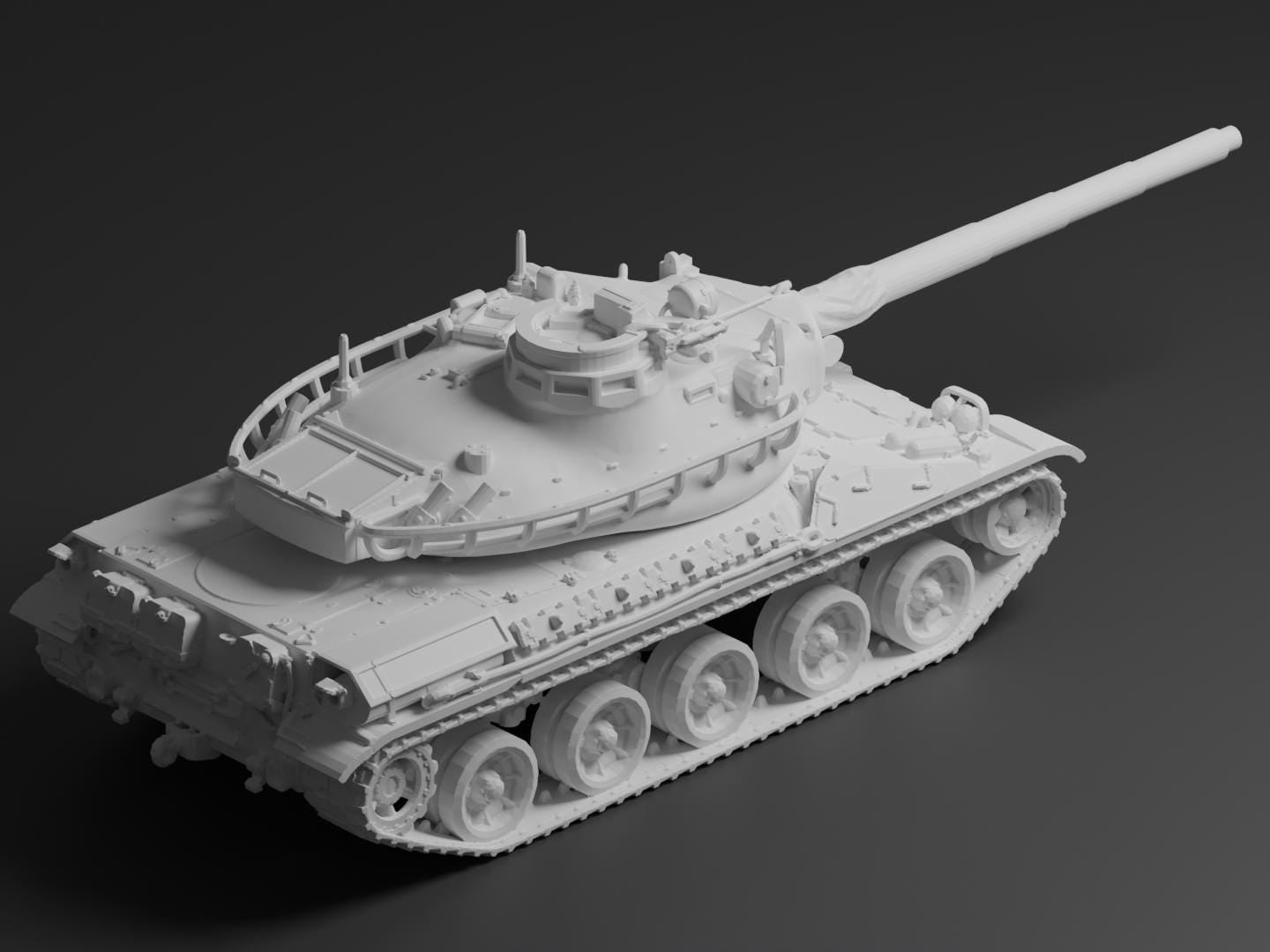 AMX-30 Unpainted Miniature – Dark Grey Resin French Main Battle Tank – 1/48 • 1/56 • 1/64 • 1/72 • 1/76 • 1/87 • 1/100 • 1/144