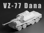 Vz. 77 Dana Unpainted Miniature – Dark Grey Resin Wheeled Self-Propelled Howitzer – 1/48 • 1/56 • 1/64 • 1/72 • 1/76 • 1/87 • 1/100 • 1/144