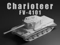 Charioteer FV4101 Unpainted Miniature – Dark Grey Resin Tank Destroyer – 1/48 • 1/56 • 1/64 • 1/72 • 1/76 • 1/87 • 1/100 • 1/144