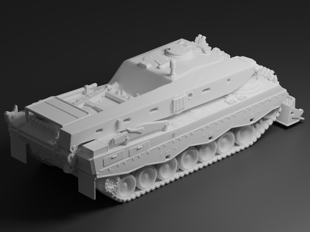 Bergepanzer 3 Büffel Unpainted Miniature – Dark Grey Resin Armored Recovery Vehicle – 1/48 • 1/56 • 1/64 • 1/72 • 1/76 • 1/87 • 1/100 • 1/144
