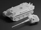 Panzer V Panther G Unpainted Miniature – Dark Grey Resin German Medium Tank – 1/48 • 1/56 • 1/64 • 1/72 • 1/76 • 1/87 • 1/100 • 1/144