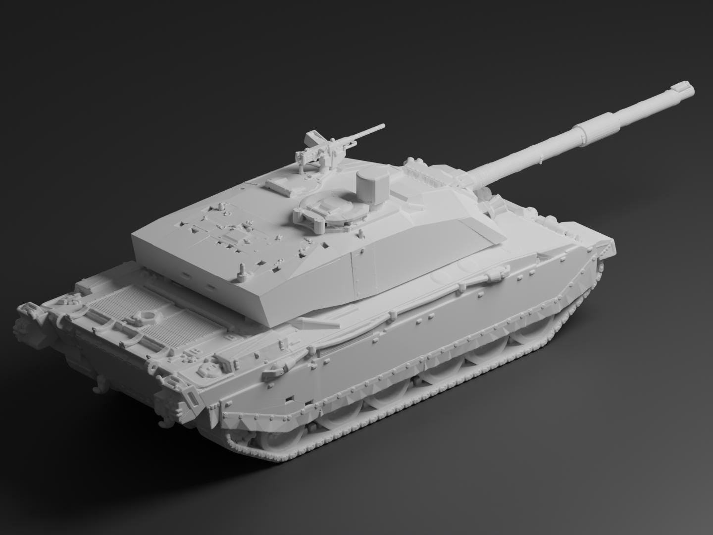 Challenger 2 Unpainted Miniature – Dark Grey Resin British Main Battle Tank – 1/48 • 1/56 • 1/64 • 1/72 • 1/76 • 1/87 • 1/100 • 1/144