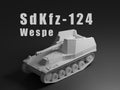 Wespe Unpainted Miniature – Dark Grey Resin German Self-Propelled Howitzer – 1/48 • 1/56 • 1/64 • 1/72 • 1/76 • 1/87 • 1/100 • 1/144