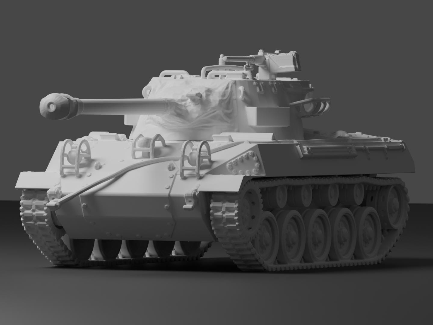 M18 Hellcat Unpainted Miniature – Dark Grey Resin U.S. Tank Destroyer – 1/48 • 1/56 • 1/64 • 1/72 • 1/76 • 1/87 • 1/100 • 1/144