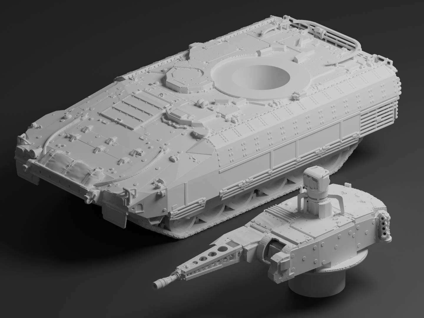 Puma IFV Unpainted Miniature – Dark Grey Resin German Infantry Fighting Vehicle – 1/48 • 1/56 • 1/64 • 1/72 • 1/76 • 1/87 • 1/100 • 1/144