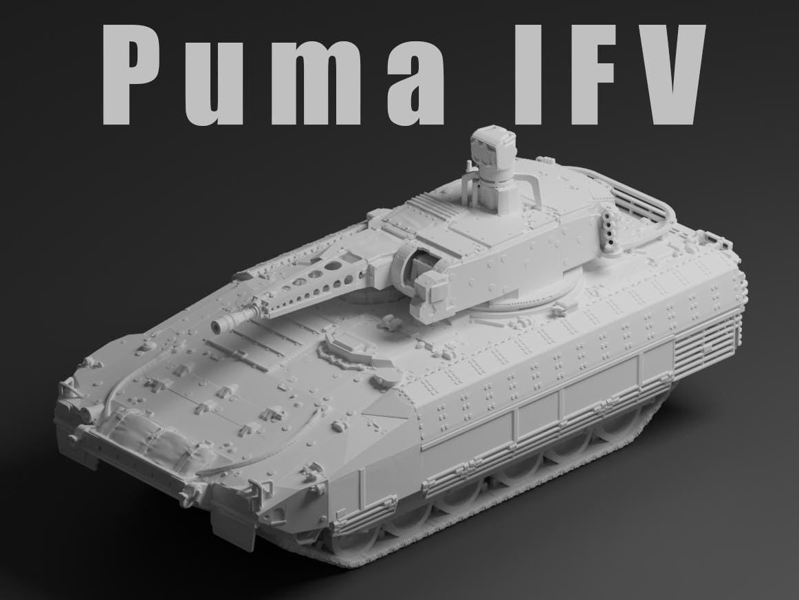 Puma IFV Unpainted Miniature – Dark Grey Resin German Infantry Fighting Vehicle – 1/48 • 1/56 • 1/64 • 1/72 • 1/76 • 1/87 • 1/100 • 1/144