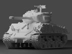 M4A3E8 Sherman “Easy Eight” Unpainted Miniature – Dark Grey Resin U.S. Medium Tank – 1/48 • 1/56 • 1/64 • 1/72 • 1/76 • 1/87 • 1/100 • 1/144