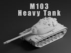 M103 Heavy Tank Unpainted Miniature – Dark Grey Resin U.S. Heavy Tank – 1/48 • 1/56 • 1/64 • 1/72 • 1/76 • 1/87 • 1/100 • 1/144