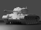 M26 Pershing Unpainted Miniature – Dark Grey Resin U.S. Heavy Tank – 1/48 • 1/56 • 1/64 • 1/72 • 1/76 • 1/87 • 1/100 • 1/144