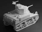 M3 Stuart Unpainted Miniature – Dark Grey Resin U.S. Light Tank – 1/48 • 1/56 • 1/64 • 1/72 • 1/76 • 1/87 • 1/100 • 1/144