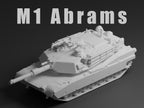 M1 Abrams Unpainted Miniature – Dark Grey Resin U.S. Main Battle Tank – 1/48 • 1/56 • 1/64 • 1/72 • 1/76 • 1/87 • 1/100 • 1/144