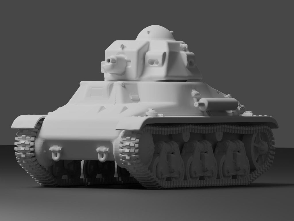 Hotchkiss H35 Unpainted Miniature – Dark Grey Resin French Light Tank – 1/48 • 1/56 • 1/64 • 1/72 • 1/76 • 1/87 • 1/100 • 1/144