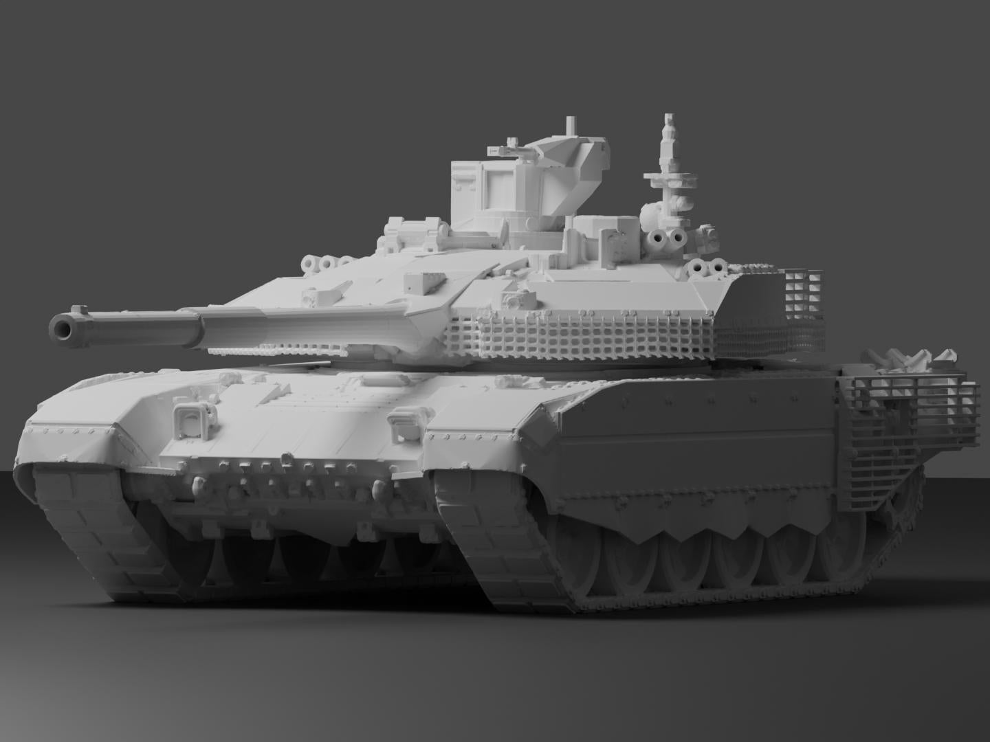 T-90M Unpainted Miniature – Dark Grey Resin Russian Main Battle Tank – 1/48 • 1/56 • 1/64 • 1/72 • 1/76 • 1/87 • 1/100 • 1/144