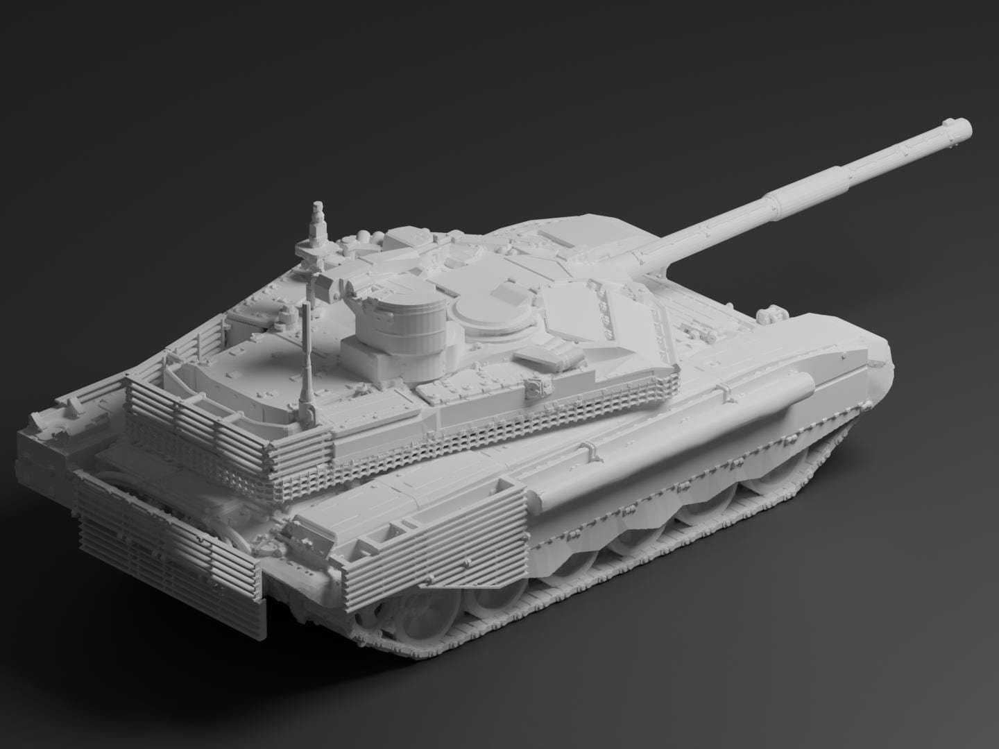 T-90M Unpainted Miniature – Dark Grey Resin Russian Main Battle Tank – 1/48 • 1/56 • 1/64 • 1/72 • 1/76 • 1/87 • 1/100 • 1/144