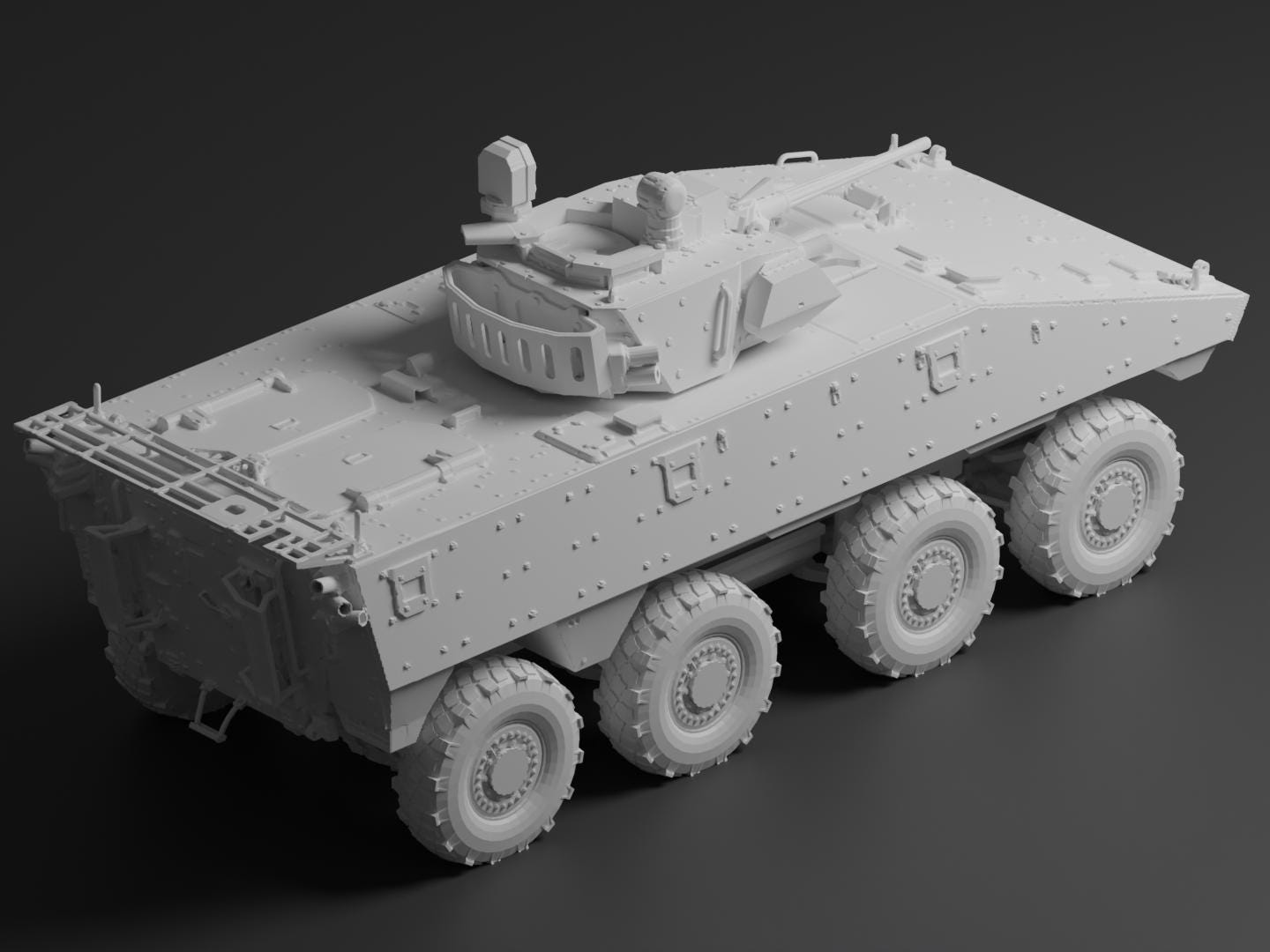 VBCI Unpainted Miniature – Dark Grey Resin French Infantry Fighting Vehicle – 1/48 • 1/56 • 1/64 • 1/72 • 1/76 • 1/87 • 1/100 • 1/144