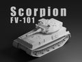 Scorpion FV101 Unpainted Miniature – Dark Grey Resin British Light Tank – 1/48 • 1/56 • 1/64 • 1/72 • 1/76 • 1/87 • 1/100 • 1/144