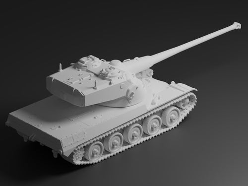 AMX-50 Unpainted Miniature – Dark Grey Resin French Heavy Prototype Tank – 1/48 • 1/56 • 1/64 • 1/72 • 1/76 • 1/87 • 1/100 • 1/144