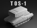TOS-1 Unpainted Miniature – Dark Grey Resin Heavy Rocket Artillery System – 1/48 • 1/56 • 1/64 • 1/72 • 1/76 • 1/87 • 1/100 • 1/144