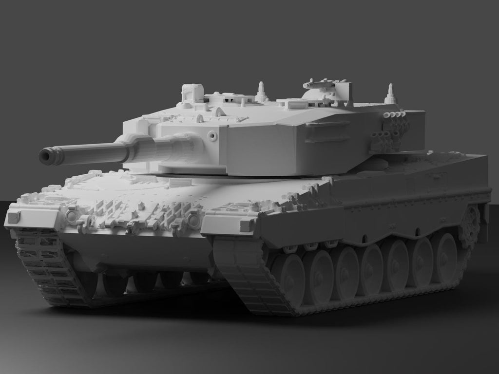Leopard 2A4 Unpainted Miniature – Dark Grey Resin German Main Battle Tank – 1/48 • 1/56 • 1/64 • 1/72 • 1/76 • 1/87 • 1/100 • 1/144