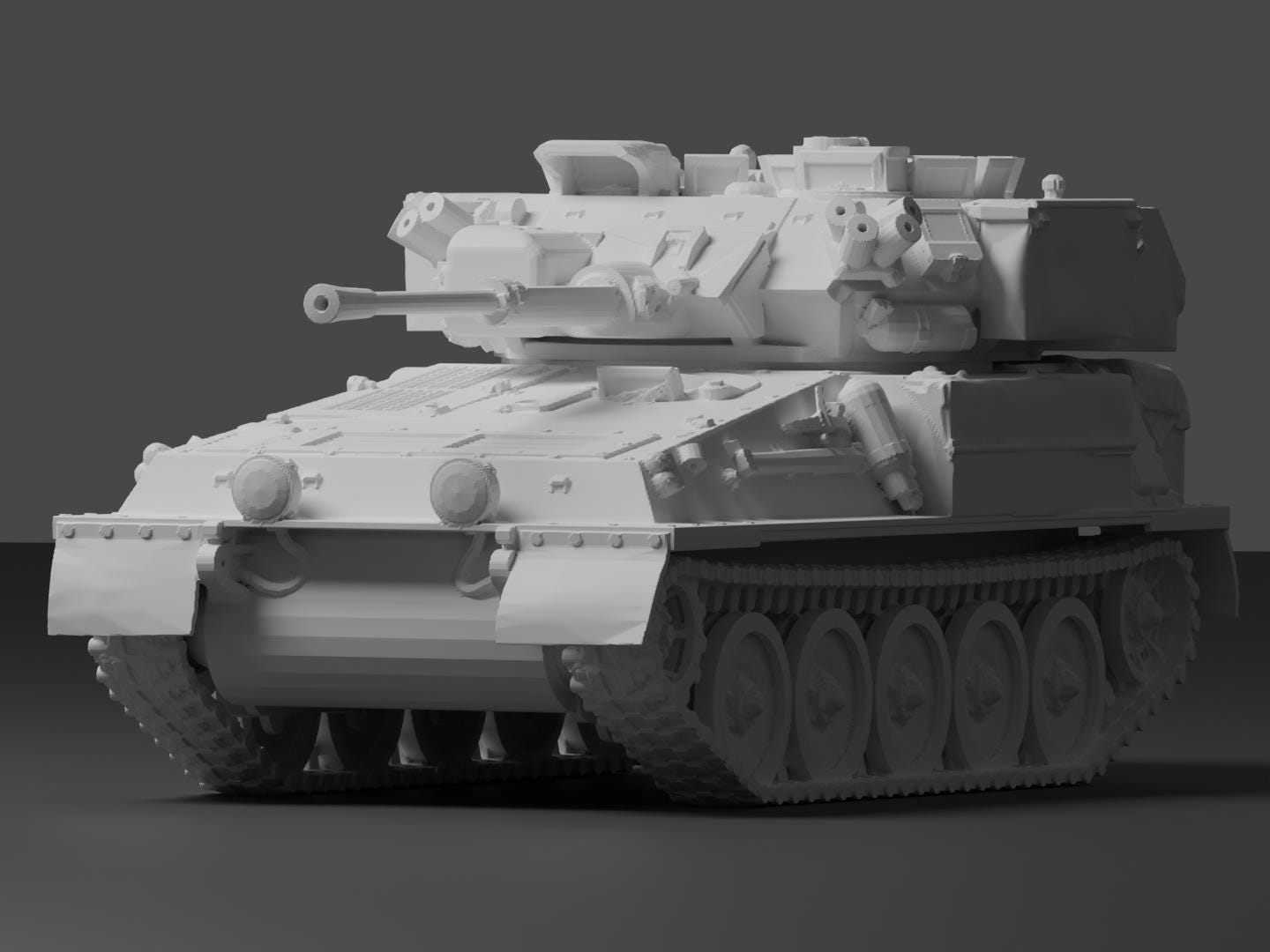 FV107 Scimitar Unpainted Miniature – Dark Grey Resin British Reconnaissance Vehicle – 1/48 • 1/56 • 1/64 • 1/72 • 1/76 • 1/87 • 1/100 • 1/144