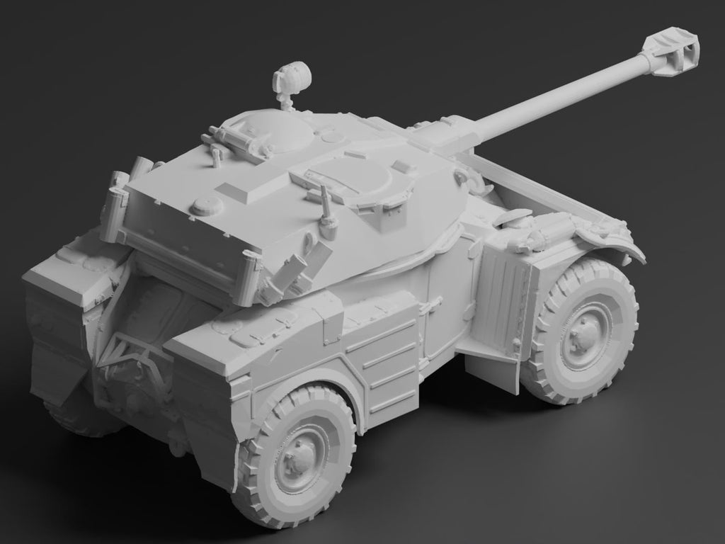 Panhard AML-90 Unpainted Miniature – Dark Grey Resin French Armoured Car – 1/48 • 1/56 • 1/64 • 1/72 • 1/76 • 1/87 • 1/100 • 1/144