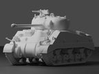 Sherman Firefly Unpainted Miniature – Dark Grey Resin British Medium Tank – 1/48 • 1/56 • 1/64 • 1/72 • 1/76 • 1/87 • 1/100 • 1/144