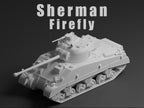 Sherman Firefly Unpainted Miniature – Dark Grey Resin British Medium Tank – 1/48 • 1/56 • 1/64 • 1/72 • 1/76 • 1/87 • 1/100 • 1/144