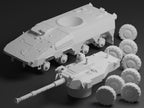 Boxer MGS Unpainted Miniature – Dark Grey Resin 8x8 Fire Support Vehicle – 1/48 • 1/56 • 1/64 • 1/72 • 1/76 • 1/87 • 1/100 • 1/144