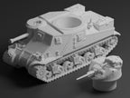 M3 Lee Unpainted Miniature – Dark Grey Resin U.S. Medium Tank – 1/48 • 1/56 • 1/64 • 1/72 • 1/76 • 1/87 • 1/100 • 1/144