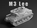 M3 Lee Unpainted Miniature – Dark Grey Resin U.S. Medium Tank – 1/48 • 1/56 • 1/64 • 1/72 • 1/76 • 1/87 • 1/100 • 1/144