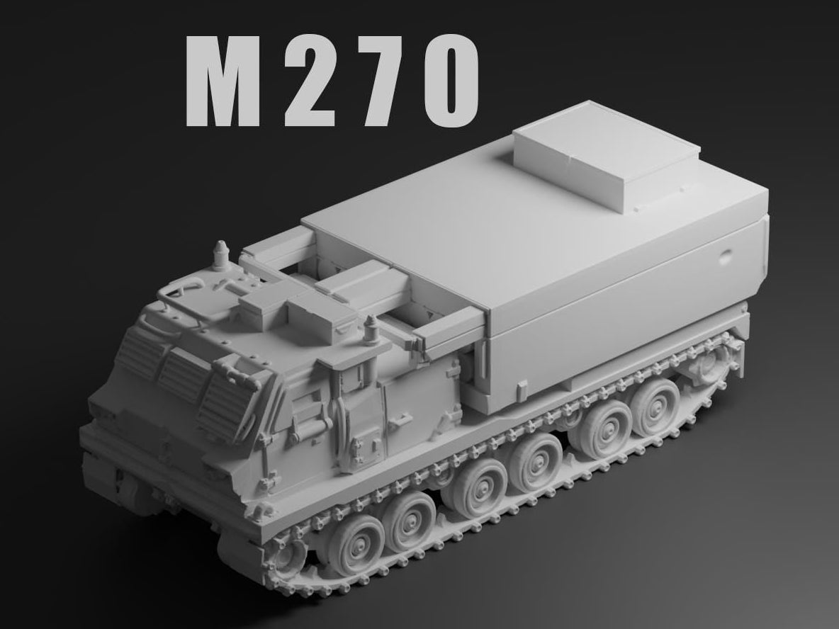 M270 MLRS Unpainted Miniature – Dark Grey Resin Multiple Launch Rocket System – 1/48 • 1/56 • 1/64 • 1/72 • 1/76 • 1/87 • 1/100 • 1/144