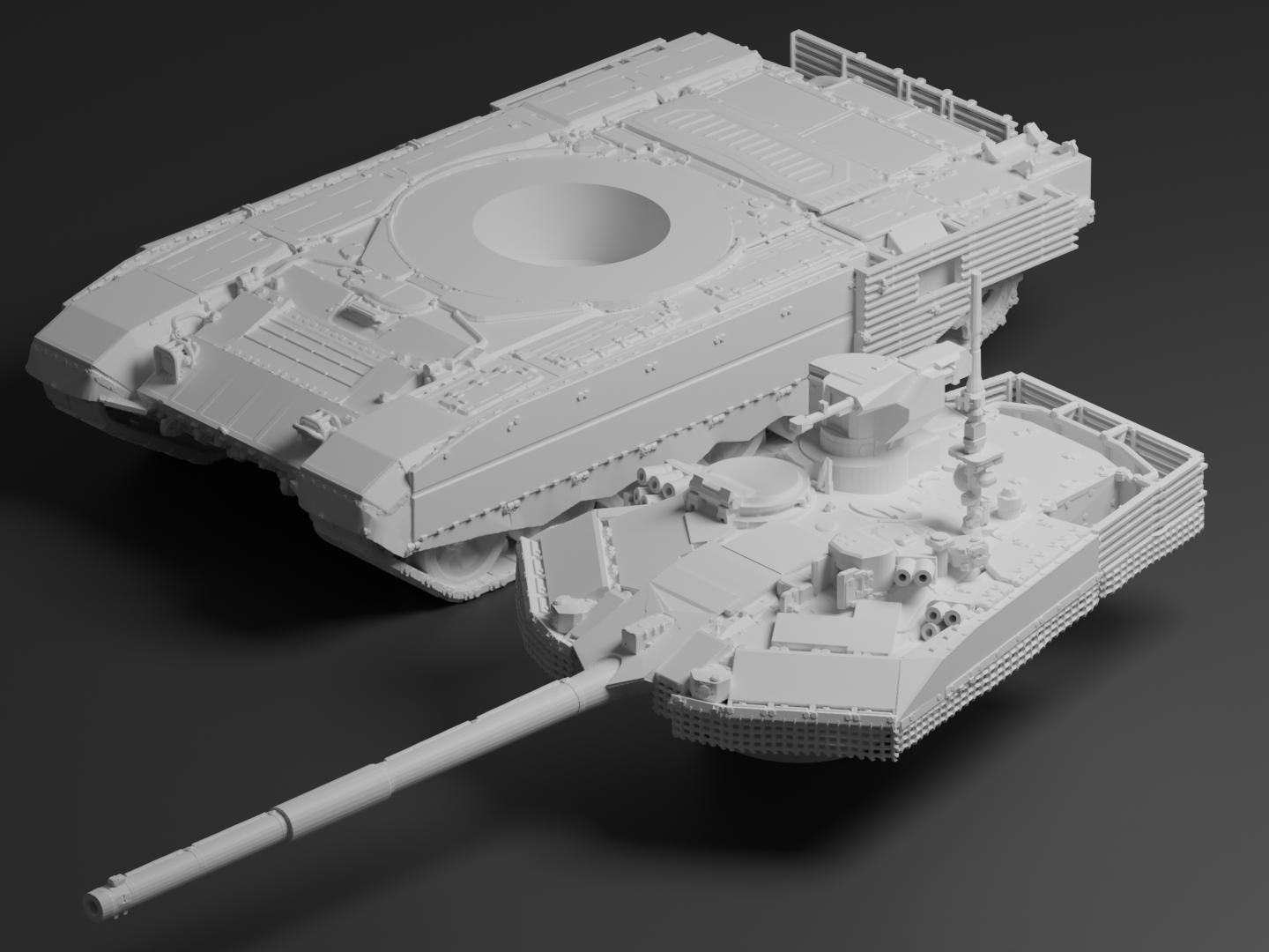 T-90M Unpainted Miniature – Dark Grey Resin Russian Main Battle Tank – 1/48 • 1/56 • 1/64 • 1/72 • 1/76 • 1/87 • 1/100 • 1/144