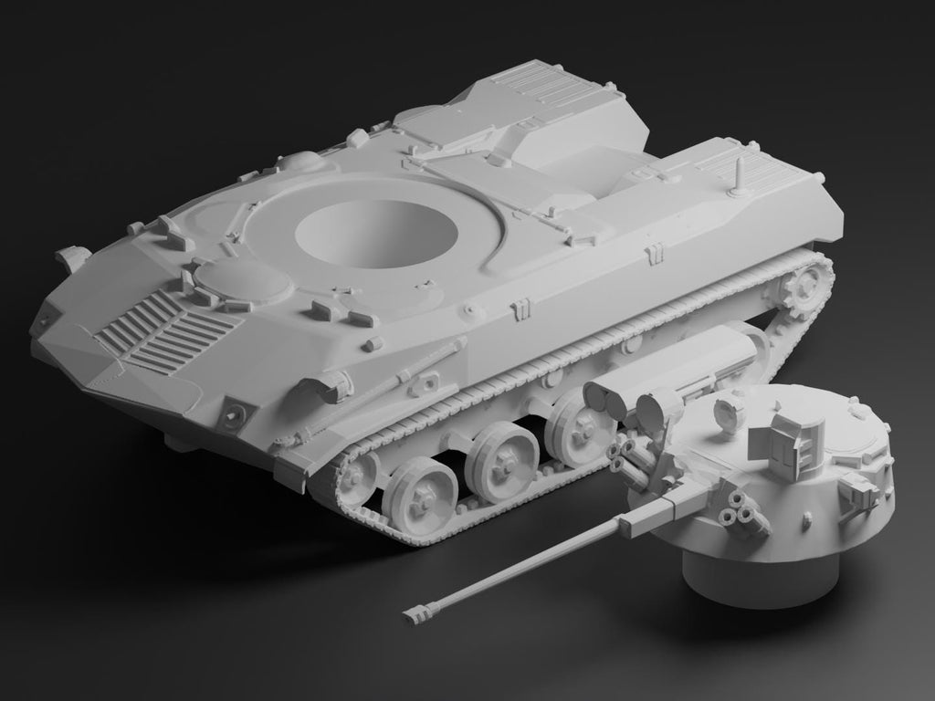 BMD-2M Unpainted Miniature – Dark Grey Resin Modern Airborne IFV – 1/48 • 1/56 • 1/64 • 1/72 • 1/76 • 1/87 • 1/100 • 1/144