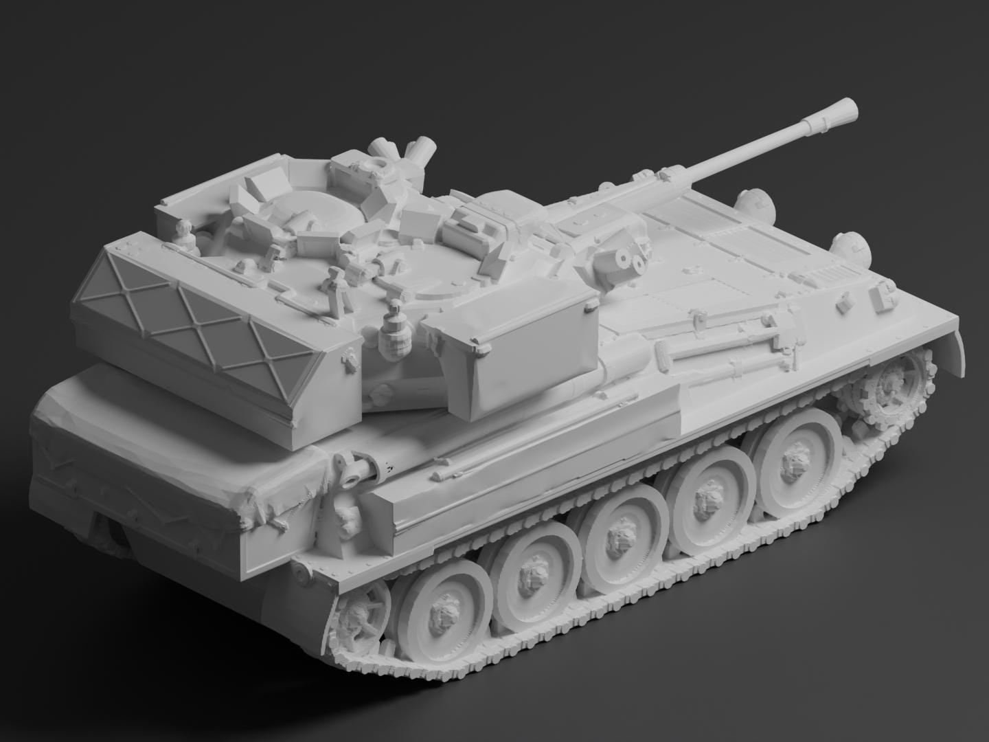 FV107 Scimitar Unpainted Miniature – Dark Grey Resin British Reconnaissance Vehicle – 1/48 • 1/56 • 1/64 • 1/72 • 1/76 • 1/87 • 1/100 • 1/144