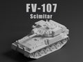 FV107 Scimitar Unpainted Miniature – Dark Grey Resin British Reconnaissance Vehicle – 1/48 • 1/56 • 1/64 • 1/72 • 1/76 • 1/87 • 1/100 • 1/144
