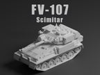 FV107 Scimitar Unpainted Miniature – Dark Grey Resin British Reconnaissance Vehicle – 1/48 • 1/56 • 1/64 • 1/72 • 1/76 • 1/87 • 1/100 • 1/144