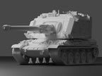 AMX-30 AuF1 Unpainted Miniature – Dark Grey Resin Self-Propelled Howitzer – 1/48 • 1/56 • 1/64 • 1/72 • 1/76 • 1/87 • 1/100 • 1/144