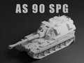 AS90 SPG Unpainted Miniature – Dark Grey Resin British Self-Propelled Gun – 1/48 • 1/56 • 1/64 • 1/72 • 1/76 • 1/87 • 1/100 • 1/144