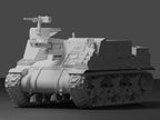 M7 Priest Unpainted Miniature – Dark Grey Resin Self-Propelled Howitzer – 1/48 • 1/56 • 1/64 • 1/72 • 1/76 • 1/87 • 1/100 • 1/144