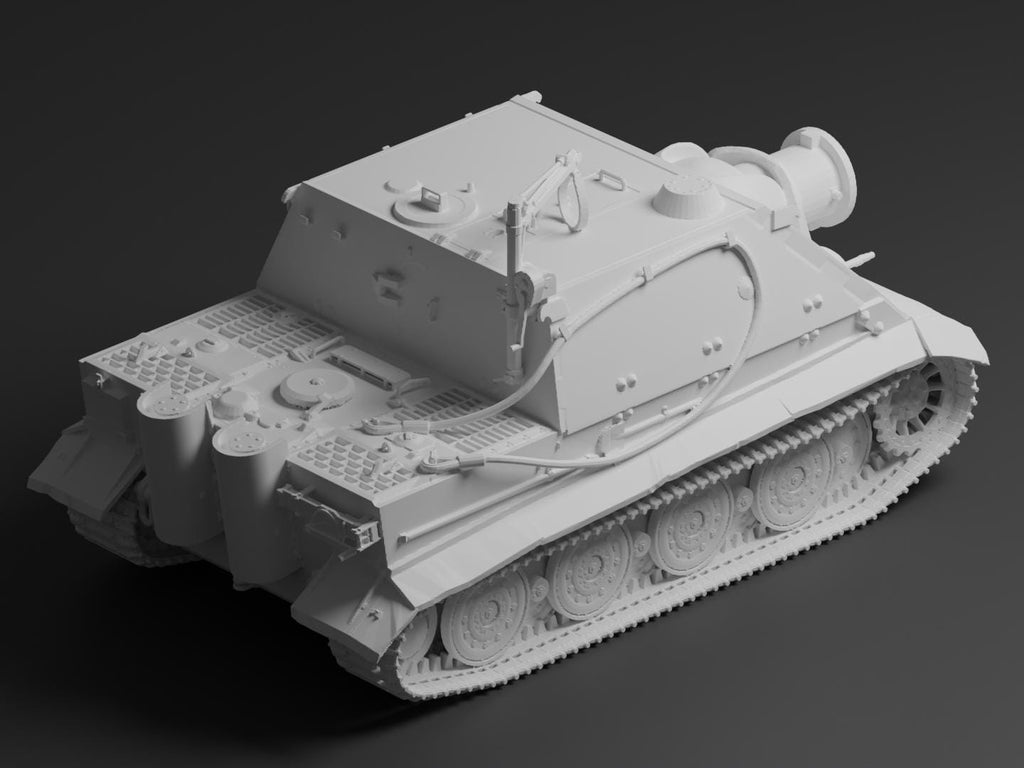 Sturmtiger Unpainted Miniature – Dark Grey Resin German Assault Gun – 1/48 • 1/56 • 1/64 • 1/72 • 1/76 • 1/87 • 1/100 • 1/144