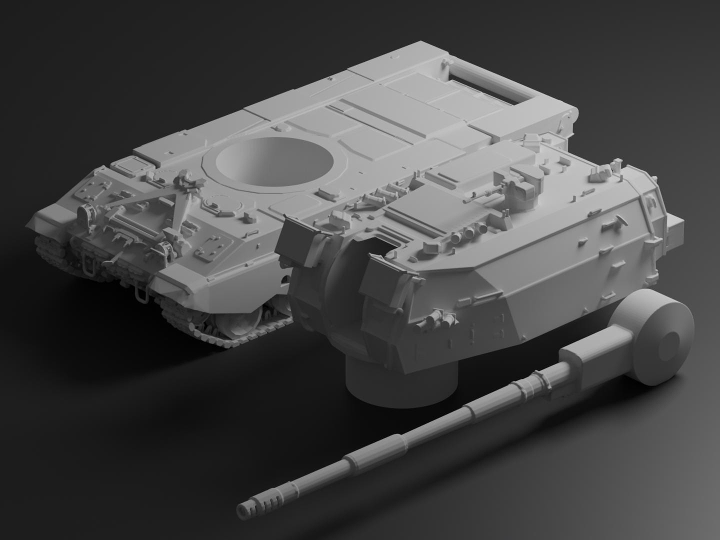 2S35 Koalitsiya Unpainted Miniature – Dark Grey Resin Self-Propelled Howitzer – 1/48 • 1/56 • 1/64 • 1/72 • 1/76 • 1/87 • 1/100 • 1/144