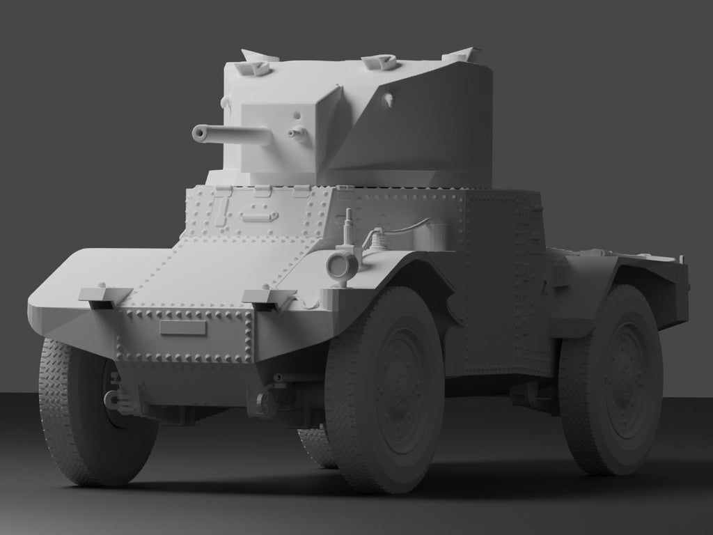 Panhard 178 Unpainted Miniature – Dark Grey Resin French Armoured Car – 1/48 • 1/56 • 1/64 • 1/72 • 1/76 • 1/87 • 1/100 • 1/144