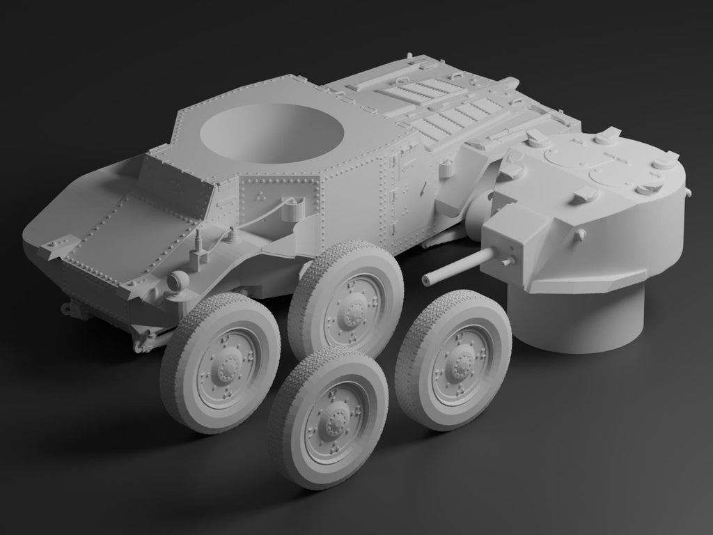 Panhard 178 Unpainted Miniature – Dark Grey Resin French Armoured Car – 1/48 • 1/56 • 1/64 • 1/72 • 1/76 • 1/87 • 1/100 • 1/144