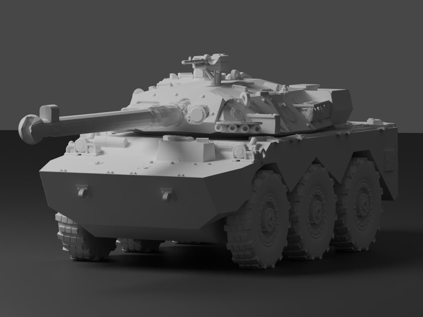 AMX-10 RC Unpainted Miniature – Dark Grey Resin French Armoured Recon Vehicle – 1/48 • 1/56 • 1/64 • 1/72 • 1/76 • 1/87 • 1/100 • 1/144