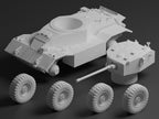 AEC Armoured Car Mk II Unpainted Miniature – Dark Grey Resin British Armoured Car – 1/48 • 1/56 • 1/64 • 1/72 • 1/76 • 1/87 • 1/100 • 1/144
