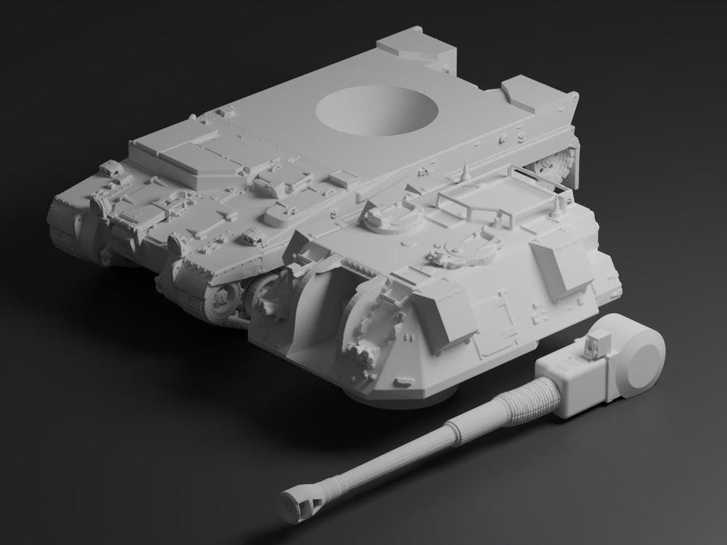 AS90 SPG Unpainted Miniature – Dark Grey Resin British Self-Propelled Gun – 1/48 • 1/56 • 1/64 • 1/72 • 1/76 • 1/87 • 1/100 • 1/144